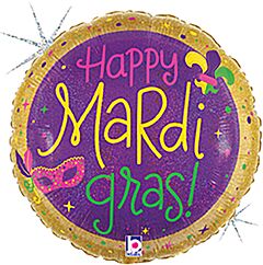 18" Colorful Mardi Gras