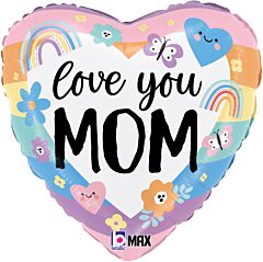 18" Pastel Rainbow Love Mom