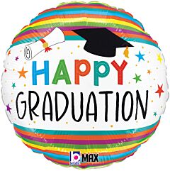 18" Graduation Fun Stripes