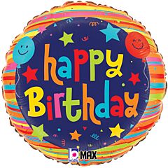 18" Birthday Balloons and Stars