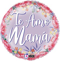18" Satén Floral Te Amo Mamá