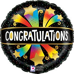 9" Congratulations Bursting Stars