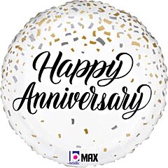 18" Anniversary Metallic Confetti