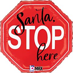 18" Santa Stop Here