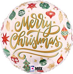 18" Satin Christmas Vintage Ornaments