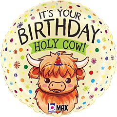 18" Highland Holy Cow Birthday