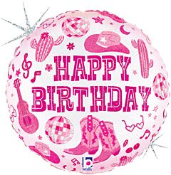 18" Disco Cowgirl Birthday