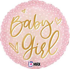 18" Satin Girl Gold Script