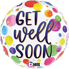 18" Get Well Watercolor Dots