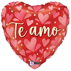 18" Te Amo Corazones Adornados