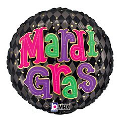 18" Mardi Gras Party Argyle