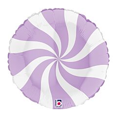 18" Swirly White and Matte Lilac
