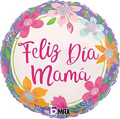 18" Feliz Dia Mama flores brillantes