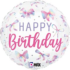 18" Multicolor Bow Birthday