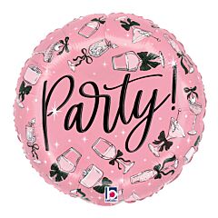 18" Black Bow Party Drinks