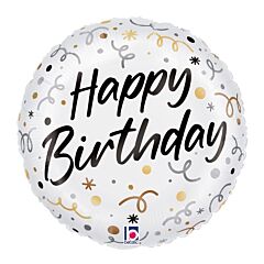 18" Satin Birthday Streamers