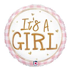 18" Baby Girl Gingham