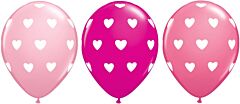 16" Qualatex Big Hearts Assorted Latex