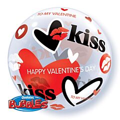 22" Valentine Kisses and Hearts Bubble