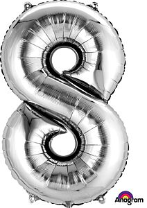 34" Anagram Number 8 Silver