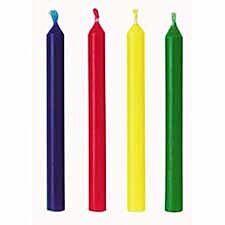 Rainbow Color Candle - Round