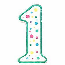 Dot Number Candle No. 1