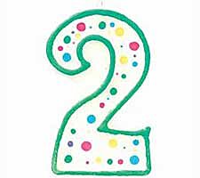 Dot Number Candle No. 2