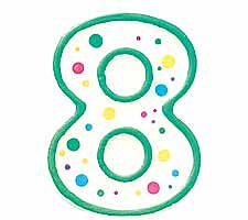 Dot Number Candle  No. 8