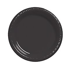 9" Plastic Plate - Black 12/50