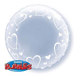24" Stylish Hearts Deco Bubble