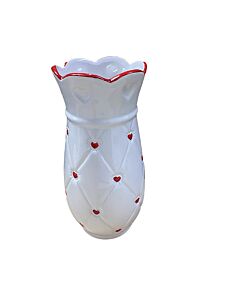 8" Heart Ceramic Vase