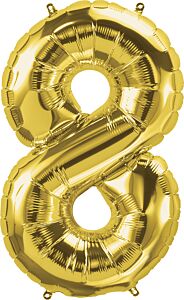34" Number 8 - Gold