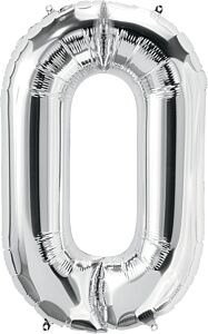 34" Number 0 - Silver