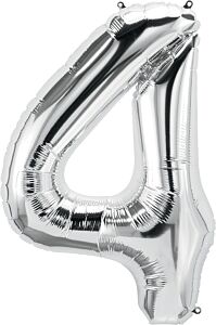 34" Number 4 - Silver