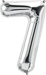 34" Number 7 - Silver