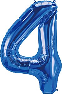 34" Number 4 - Blue