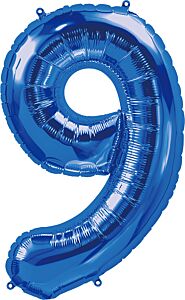 34" Number 9 - Blue