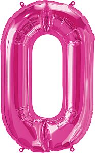 34" Number 0 - Pink