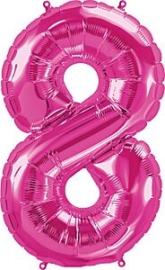 34" Number 8 - Pink