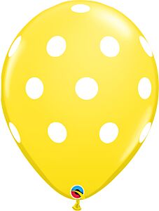 11" Big Polka Dots Latex - Yellow