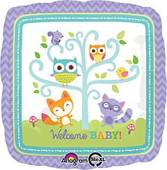 17" Welcome Baby Woodland