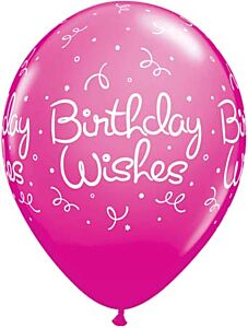 11" Qualatex Birthday Wishes Dots Latex