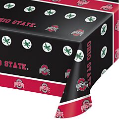 54X108" Plastic Table Cover - Ohio State