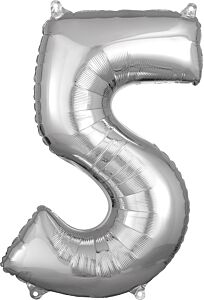 26" Number 5 Silver
