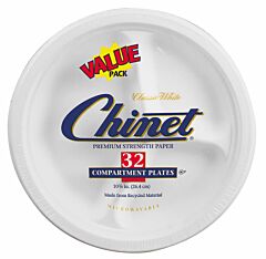 10.38" Chinet Compartment Plate