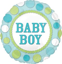 18" Baby Boy Dots Flat