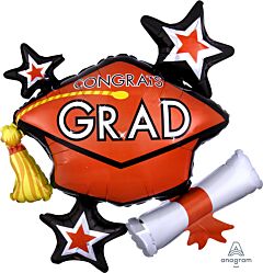 31" Congrats Grad Cluster Orange