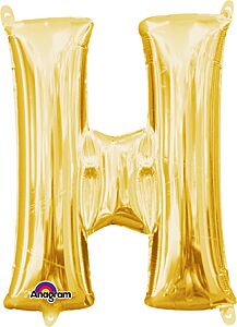 16" Letter H Gold