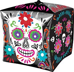 15" Day of the Dead Skull Cubez