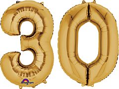34" Gold Number Bunch 30